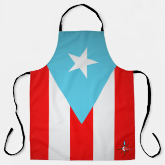 Puerto Rico Flag über Print große Schürze