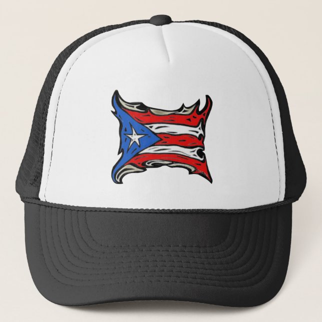 Puerto Rico Flag von Reggaeton Truckerkappe (Vorderseite)