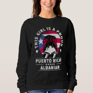 Puerto Rico-Flagge Albanien Erwachsene Frauen Mädc Sweatshirt