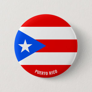 Puerto Rico Flagge Charmante Patriotische Taste Button