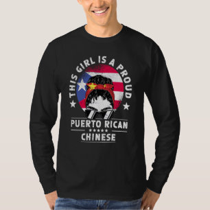 Puerto Rico-Flagge China Erwachsene Frauen Mädchen T-Shirt