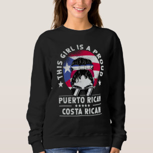 Puerto Rico-Flagge Costa Rica Erwachsene Frauen Mä Sweatshirt