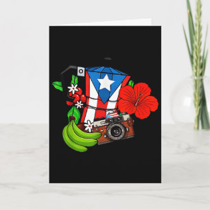 Puerto Rico-Flagge Floral Frosch Boricua Frauen Hi Karte