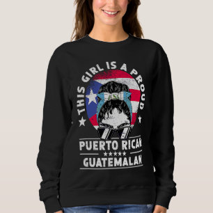 Puerto Rico-Flagge Guatemala Erwachsene Frauen Mäd Sweatshirt