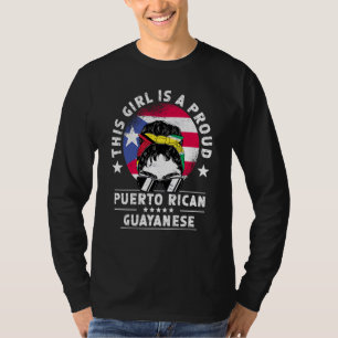Puerto Rico-Flagge Guyana Erwachsene Frauen Mädche T-Shirt