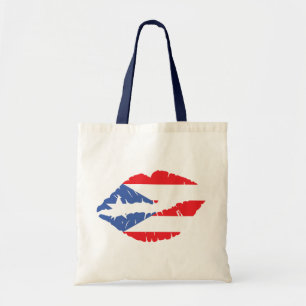 Puerto Rico Flagge Lippen Tragetasche