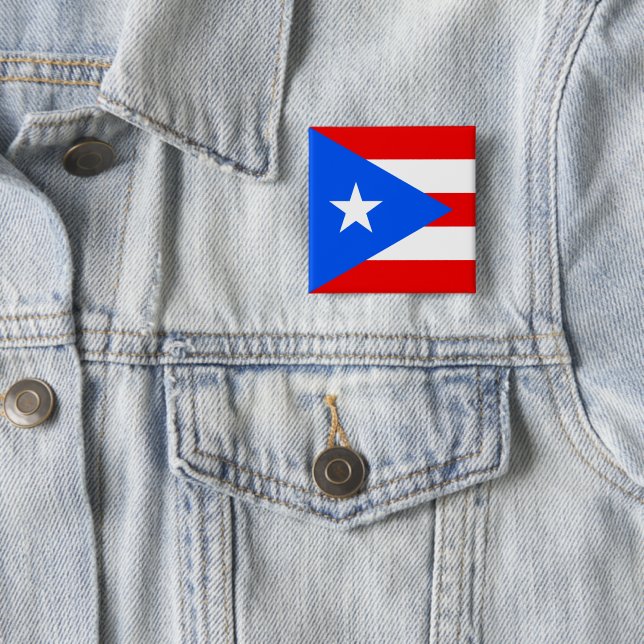 Puerto-Rico-Flagge (Puerto Rico) Button (Beispiel)