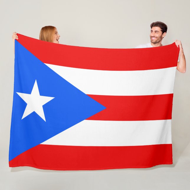 Puerto-Rico-Flagge (Puerto Rico) Fleecedecke (Beispiel)