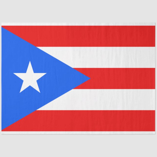 Puerto-Rico-Flagge (Puerto Rico) - Gewebepapier Seidenpapier (Vorderseite)