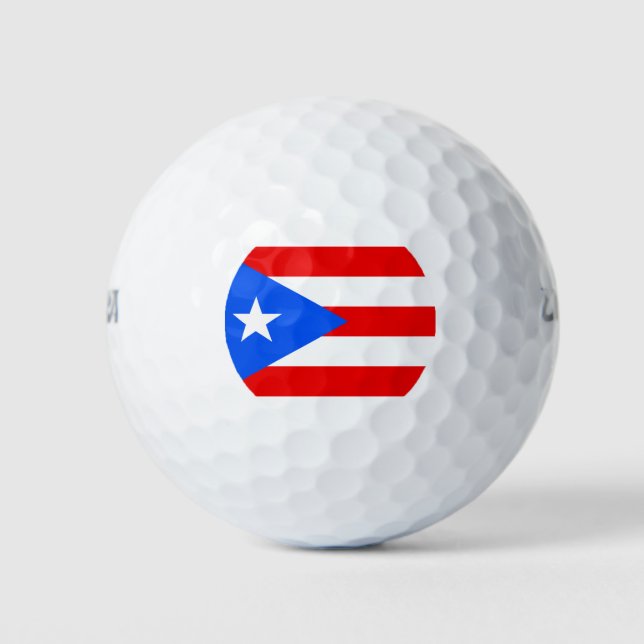 Puerto-Rico-Flagge (Puerto Rico) Golfball (Vorderseite)