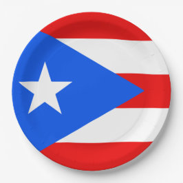 Puerto-Rico-Flagge (Puerto Rico) Pappteller