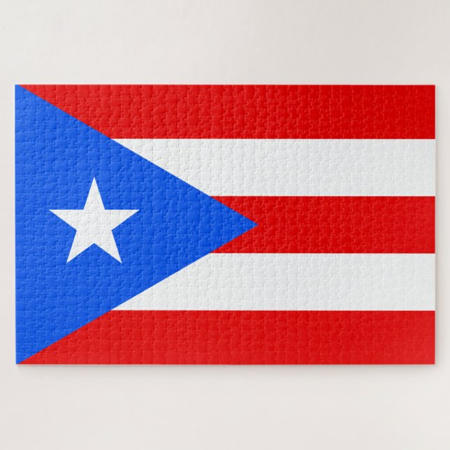 Puerto-Rico-Flagge (Puerto Rico) Puzzle (Horizontal)