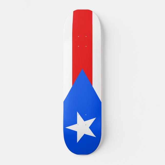 Puerto-Rico-Flagge (Puerto Rico) Skateboard (Vorderseite)