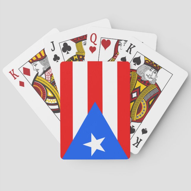 Puerto-Rico-Flagge (Puerto Rico) Spielkarten (Rückseite)