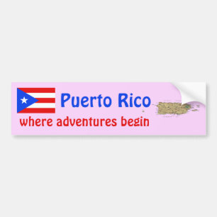 Puerto Rico Flagge und Karte Aufkleber Autoaufkleber