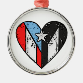 Puerto-Rico-Flaggen Ornament Aus Metall