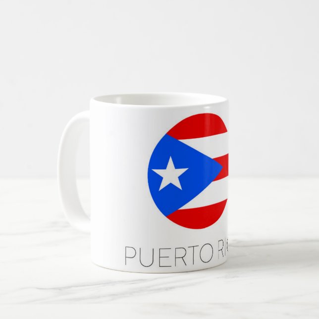 Puerto Rico-Flaggen-Reisebecher Kaffeetasse (Vorderseite Links)