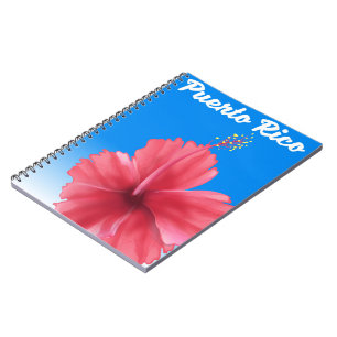 Puerto Rico Flor de maga Reiseplakat Notizblock