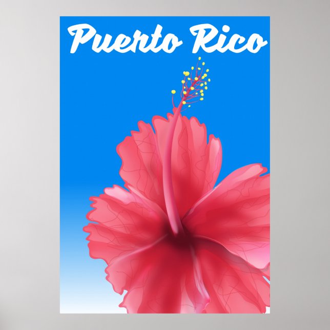 Puerto Rico Flor de maga Reiseplakat Poster (Vorne)