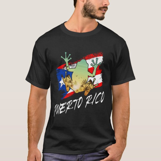 Puerto Rico Frog Puerto Rican Roots Coqui Taino Bo T-Shirt (Vorderseite)