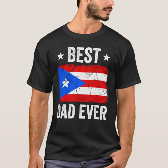 Puerto Rico Für Männer Puerto Rico Bester Vater je T-Shirt (Vorderseite)