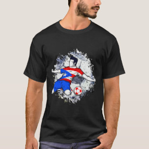 Puerto Rico Fußball Puerto-ricanische Flagge Stolz T-Shirt