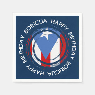 Puerto Rico Geburtstagsflagge Serviette