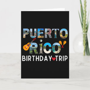 Puerto Rico Geburtstagsreise Urlaub Reise Karte