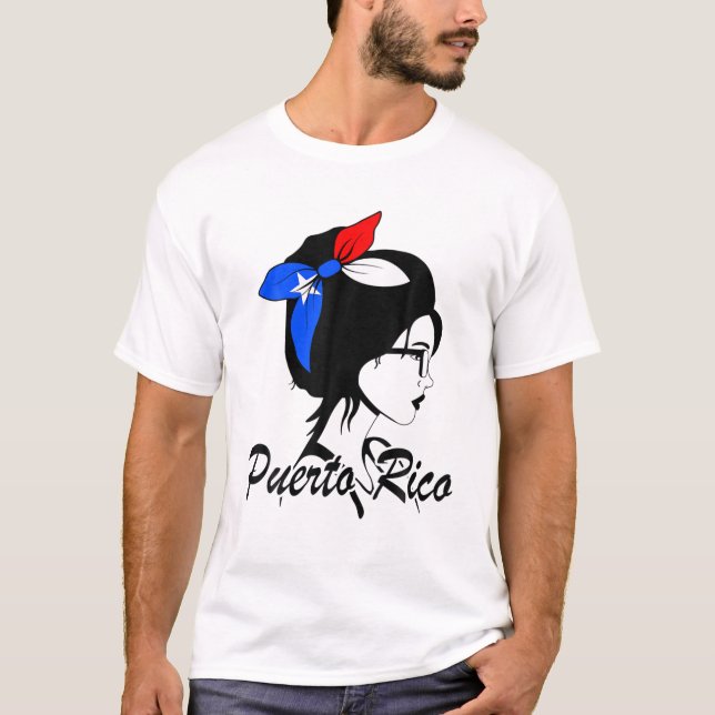 Puerto Rico Girl Puerto Rico Mujer Puertoriqueña T-Shirt (Vorderseite)
