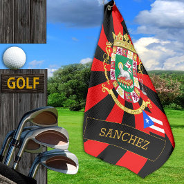 Puerto Rico Golf & Puerto Rico Flag / Patrioten Golfhandtuch