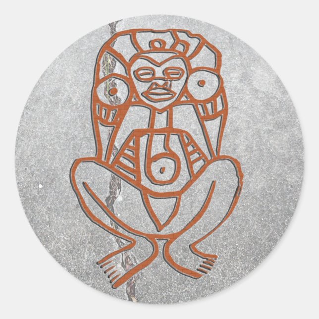 Puerto Rico - Göttin Runder Aufkleber (Vorderseite)