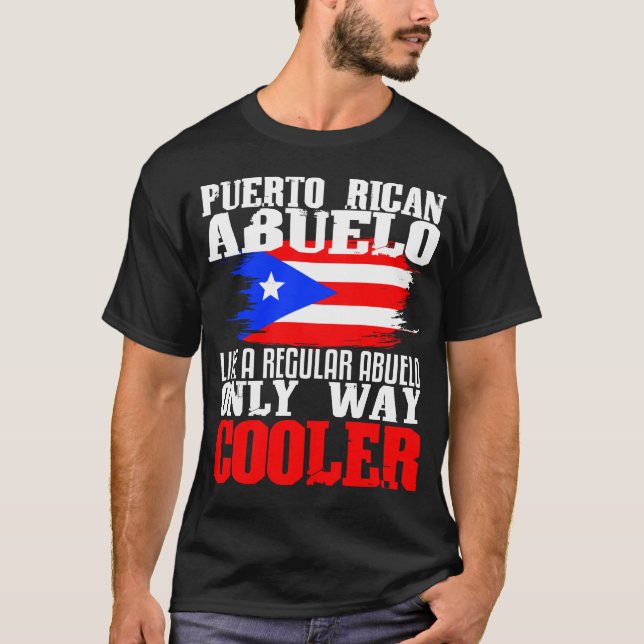 Puerto Rico Grandpa Abuelo Funny Vathers Day Gesch T-Shirt (Vorderseite)