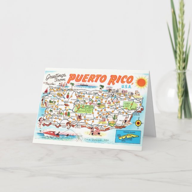 Puerto Rico Greeting Card Karte (Vorderseite)