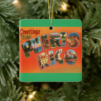 Puerto Rico Greeting Keramikornament