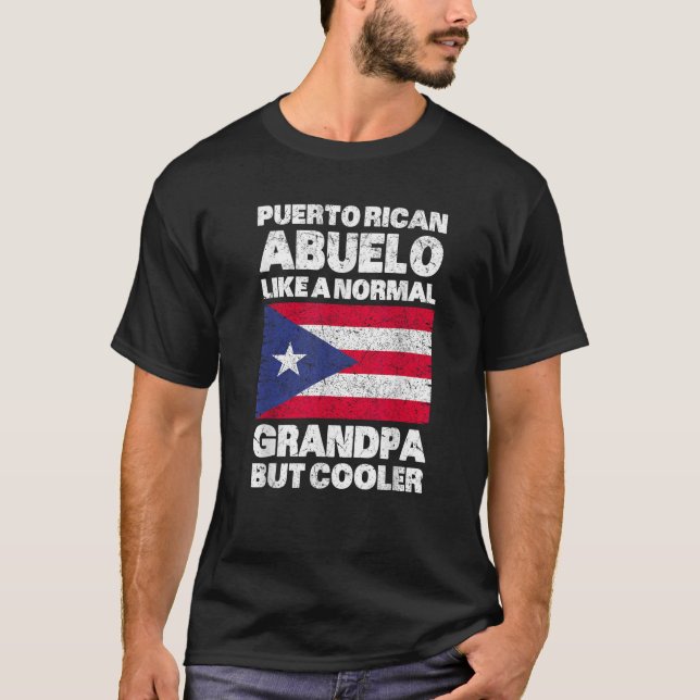 Puerto Rico Großvater Abuelo Puerto Rico Flag Puer T-Shirt (Vorderseite)