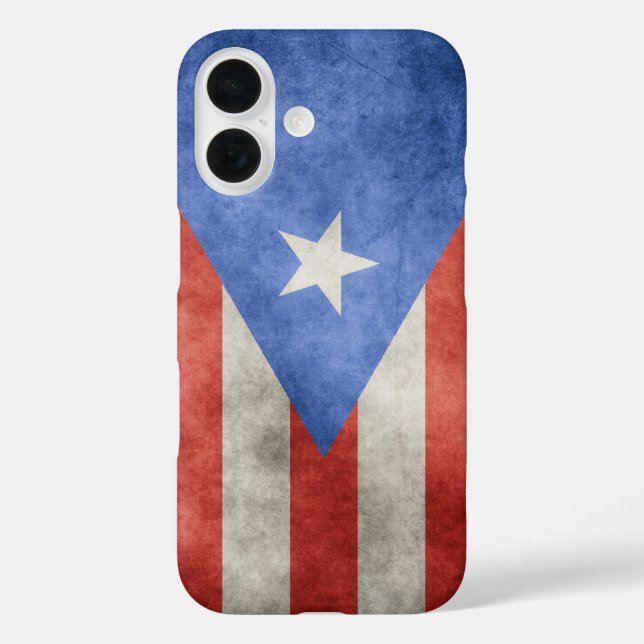 Puerto Rico Grunge Flag Case-Mate iPhone Hülle (Rückseite)