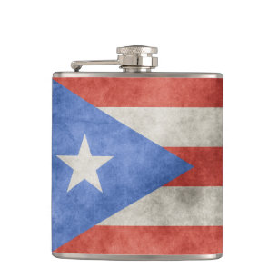 Puerto Rico Grunge Flag Flachmann