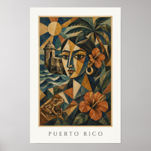 Puerto Rico Heritage Kunst Boricua Island Reise Poster