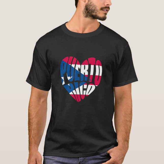Puerto Rico Heritsfahne Puerto Rico Boriquen Herit T-Shirt (Vorderseite)