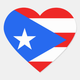 Puerto Rico Herz-Aufkleber
