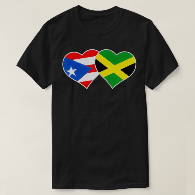 Puerto Rico Herz Liebe Jamaica Puerto Ri T-Shirt (Design vorne)