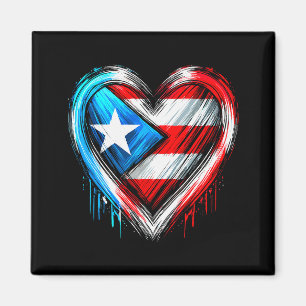 Puerto Rico Herz puerto-ricanische Flagge Magnet