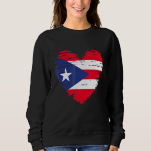 Puerto Rico Herz Puerto Rico Flag Puerto Rico Pri Sweatshirt