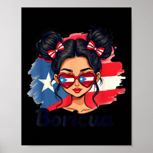 Puerto Rico Hispanic Heritage Unordentliche Frisur Poster