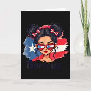 Puerto Rico Hispanic Heritage Unordentlicher Dutt  Karte