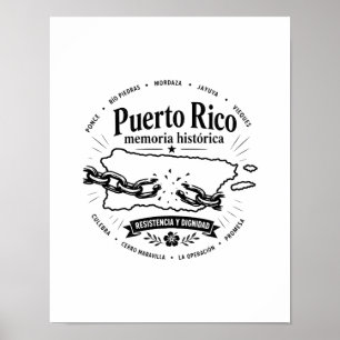 Puerto Rico Historisches Gedächtnis Widerstand Poster