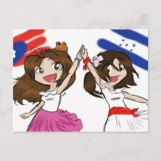 Puerto Rico & Honduras Anime Postcard Postkarte
