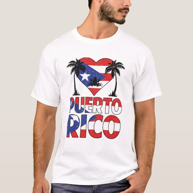 Puerto Rico I Liebe Puerto Rico Flag Frauen Kinder T-Shirt (Vorderseite)