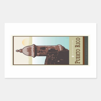 Puerto Rico I Rechteckiger Aufkleber