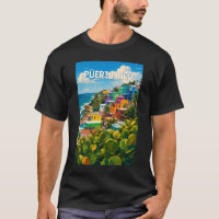 Puerto Rico Illustration Reise Kunst Vintage